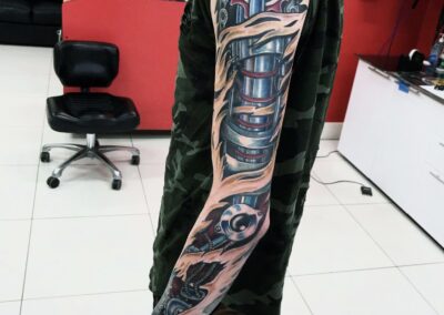 Full sleeve tattoo - robot