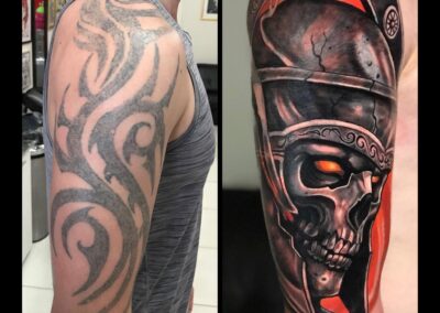Tattoo coverup - Skull soldier