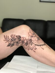 Realism Micro Flowers Tattoo
