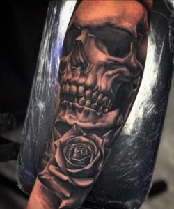Realism Dark Skeleton Tattoo